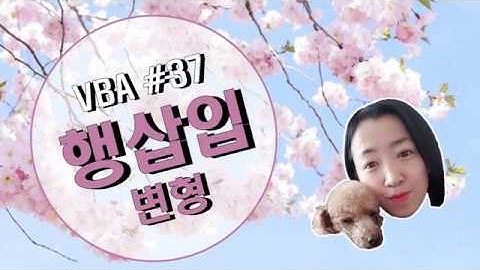 엑셀 VBA #37 / 행삽입_변형 [VBA]