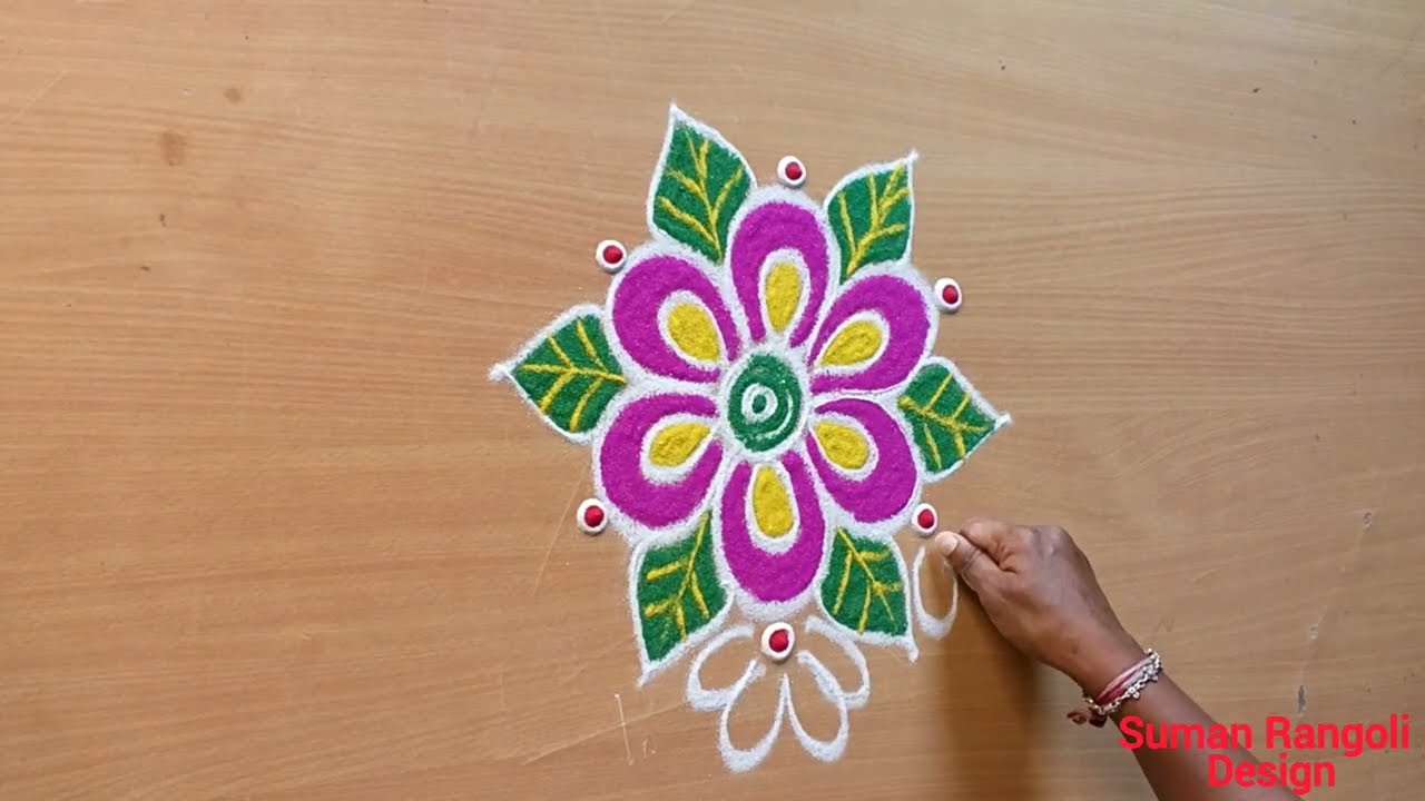 Daily easy kolam |flowerrangoli|Trendingeasy kolam|kolam design|muggulu design|daily rangoli 2026💫🙏
