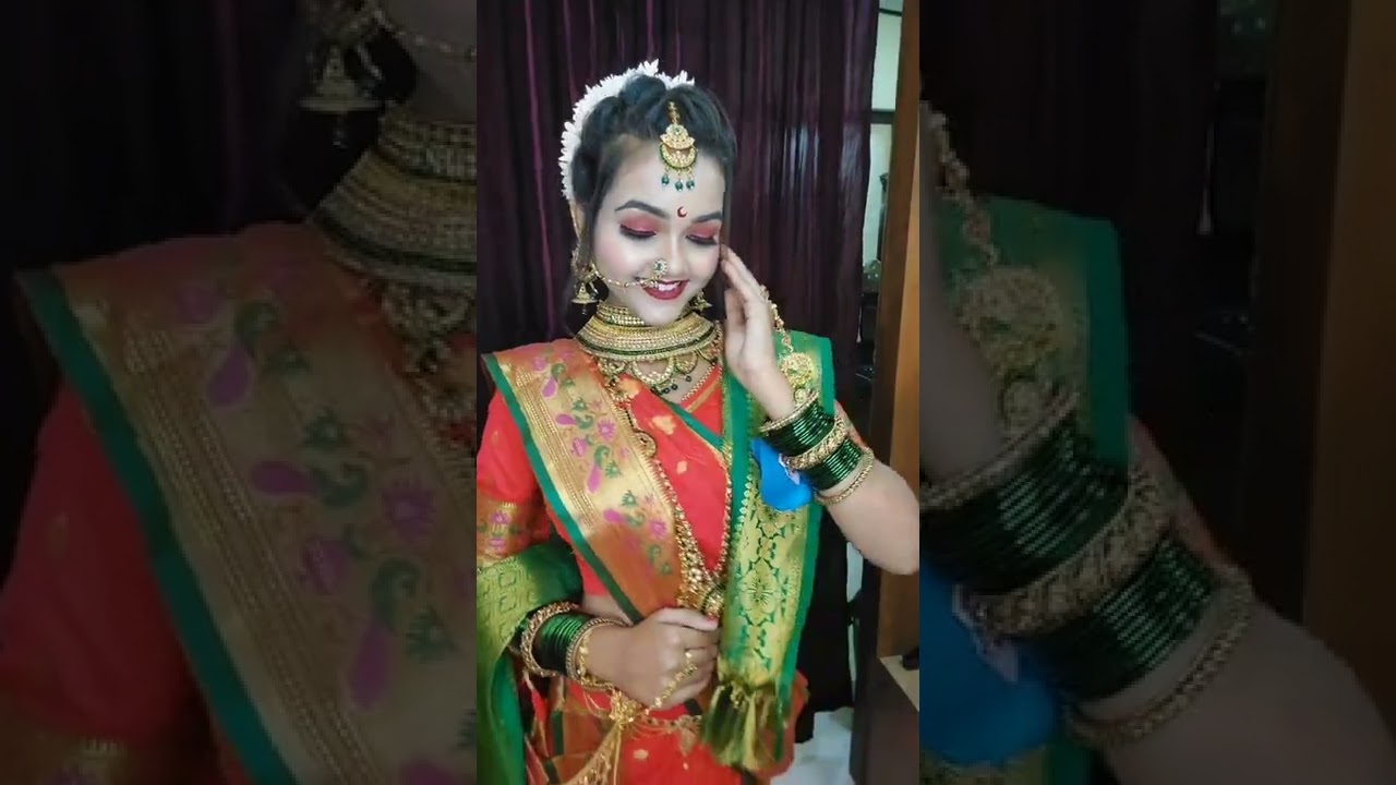 Maharashtrian Look makeup 💄&hairstyl 