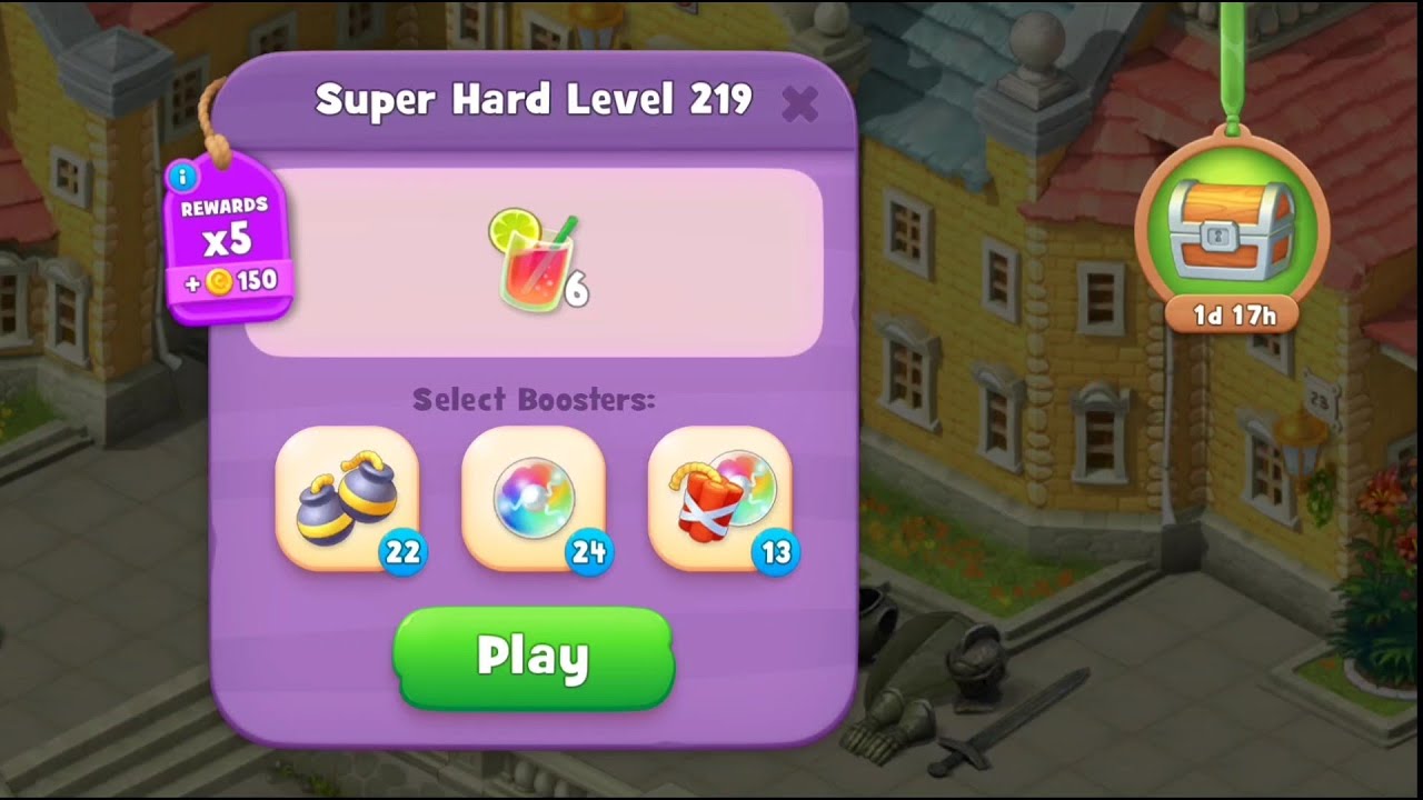 Gardenscapes Level 219 Walkthrough "No Boosters Used" YouTube
