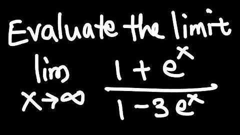 Calc I: Limit at infinity (exponential function) example