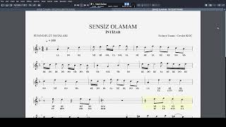 SENSİZ OLAMAM  - İNTİZAR NOTA