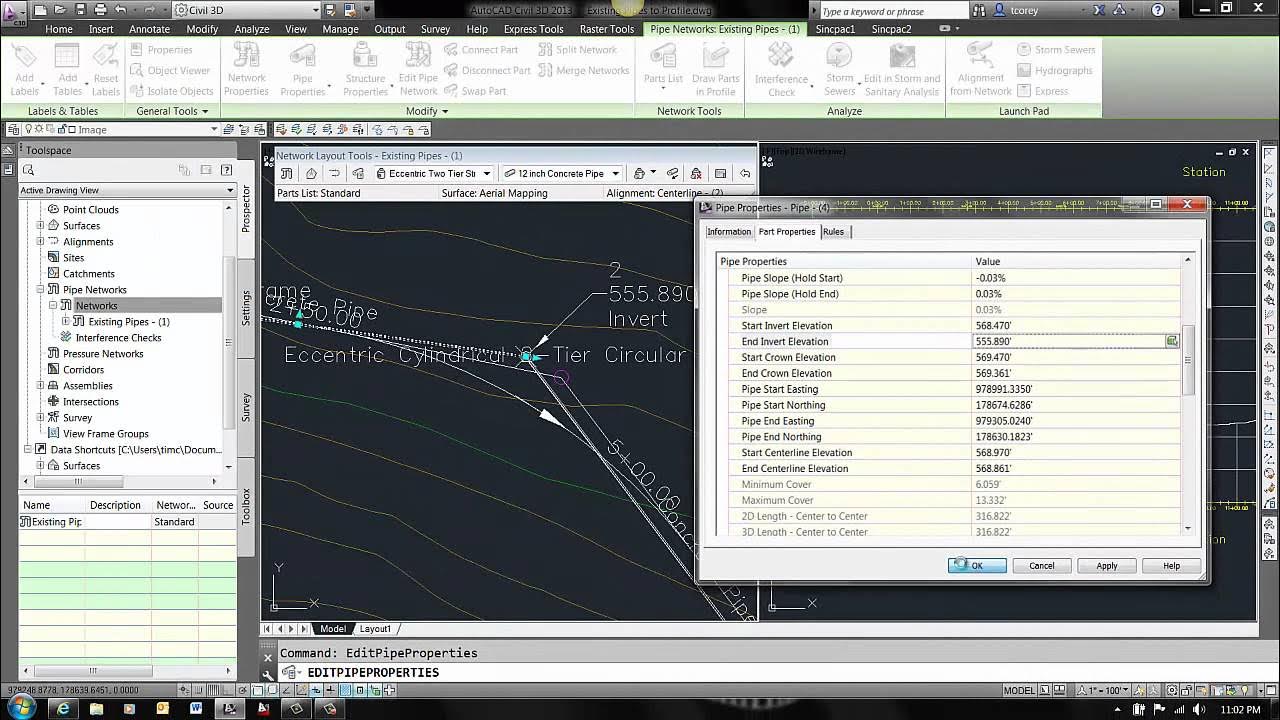 How to add existing Pipes to Profile, Civil 3D YouTube