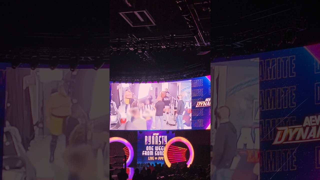 CM Punk chokes Jack Perry live footage AEW Dynamite - Charleston, WV crowd chanting CM Punk