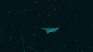 8K Plexus Paper Plane Stock Motion Graphics