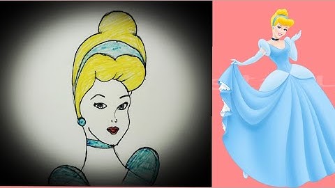How to draw Cinderella step by step video