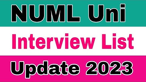 NUML Uni Interview Merit List Update 2023|NUML Uni Admission Test Result 2023|Smart Admissions