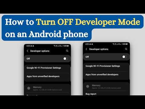 How to Turn OFF Developer Mode on an Android phone