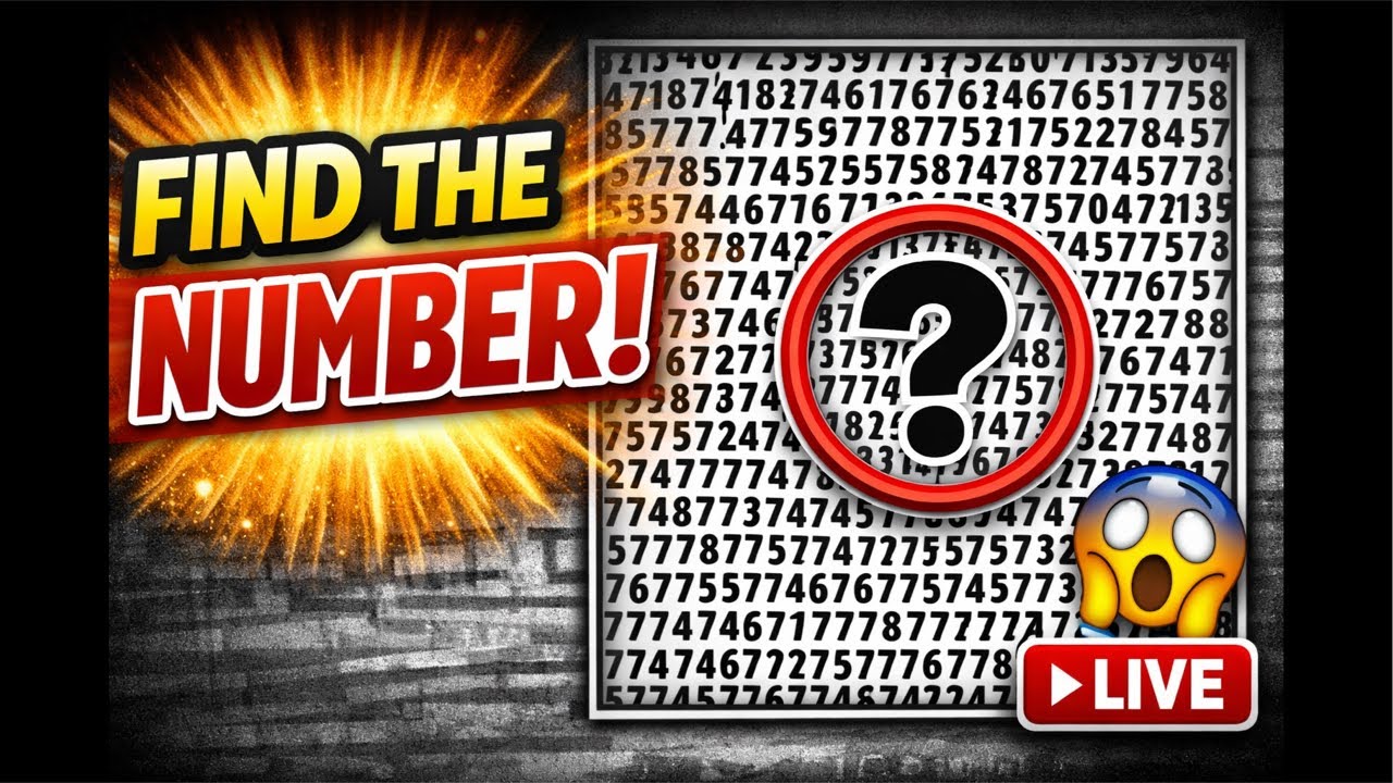 Only Geniuses See The 47 That Looks Like 74⏳ #FindTheNumber#IQTest#BrainTeaser#LiveChallenge