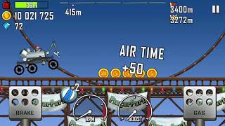 Hill Climbing Racing Game Roller coaster Levels Game Play with MOONLANDER Vehicle screenshot 1