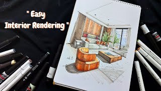 Interior Design Rendering Made Easy! (Step by Step Guide)🎨✍🏼