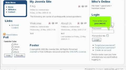 How to log in to your new Joomla account - Joomla Tutorials