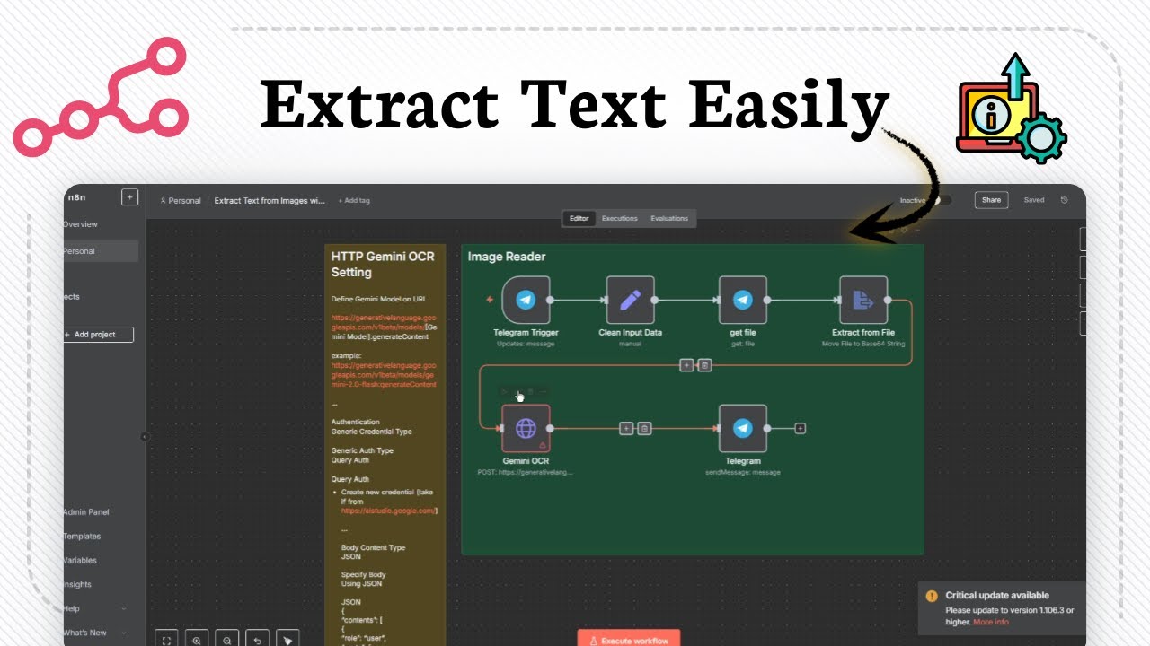 How to Retrieve Text From Images Using N8N (Easy Text Capture) - YouTube