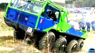 Europe 8x8 Tatra  truck trials;  tough on the hills,