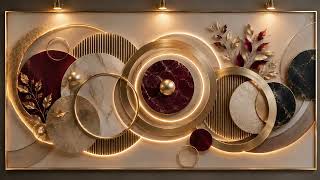 Relaxing Abstract Wall Art ✨ | Luxury Gold & Burgundy Modern Decor #4k #homedecor #frametvart