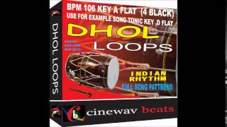 Dhol beats for music programmers BPM 106 key A Flat, 4 black, Cb 1002, CINEWAVBEATS screenshot 2