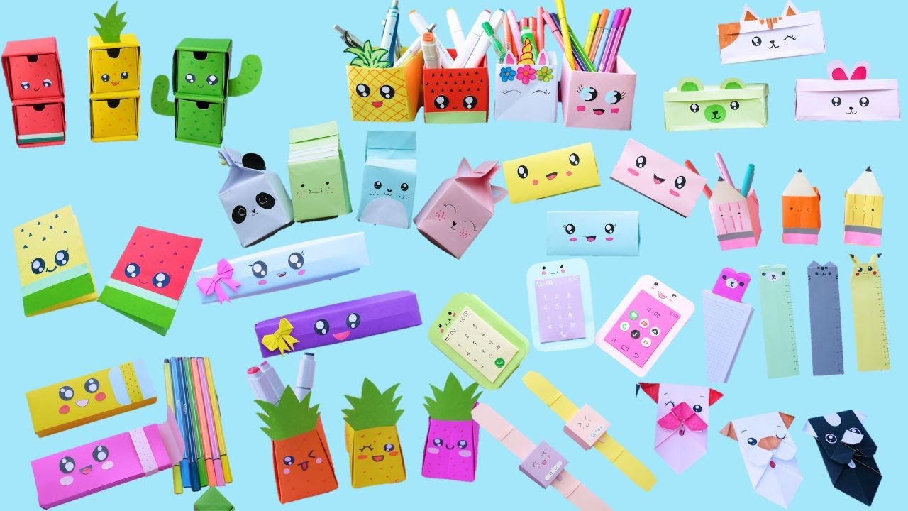 14 DIY School Supplies - Back To School Hacks and Crafts - YouTube