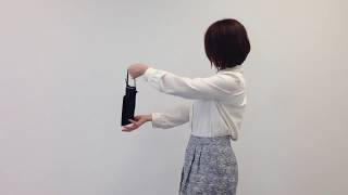 美白日傘の折りたたみ方 （3段折り）