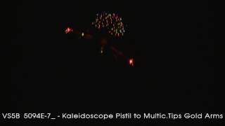 VS5B 5094E 7 Kaleidoscope Pistil to Multic Tips Gold Arms