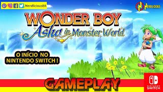 🎮 GAMEPLAY! Jogamos WONDER BOY: ASHA IN MONSTER WORLD no Nintendo