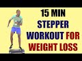 15 Minute Stepper Workout for Weight Loss with Dumbbells