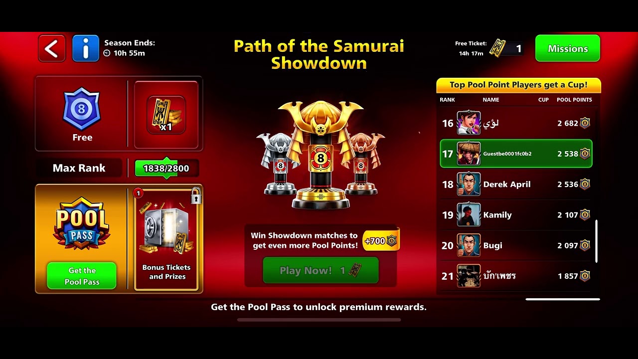8 Ball Pool - Path Of the Samurai Showdown 2