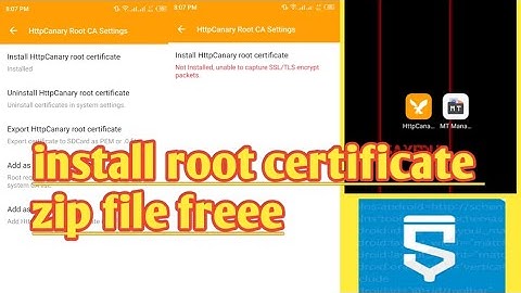 How To Install Http Canary Certificate On Android 9/11/12/13