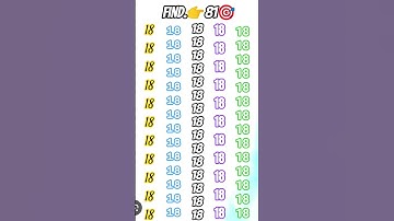 find odd number 81 👀🤔🎯