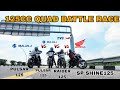 RAIDER 125 VS PULSAR 125 BS7 VS HONDA SP125 VS PULSAR 125 [ QUAD BATTLE RACE 125CC ]