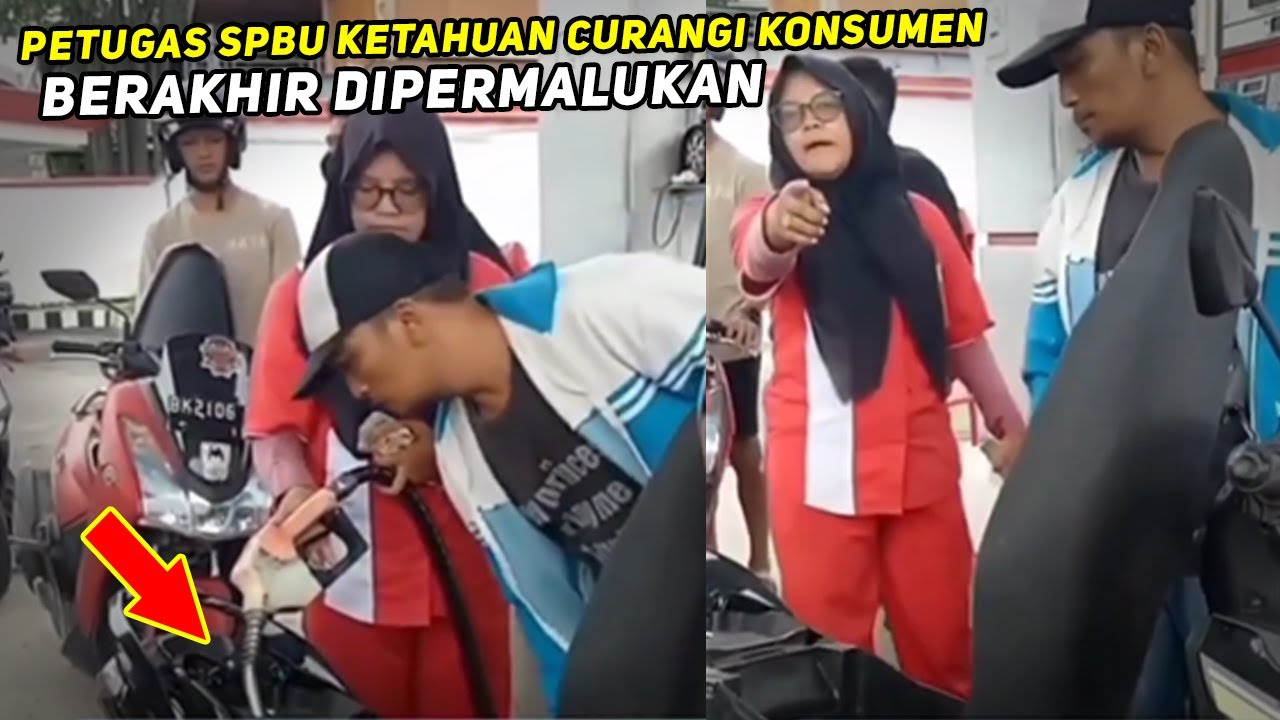 KAPOK...! Trik Licik Petugas SPBU Ketahuan Curangi Pembeli