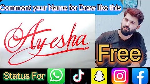 Ayesha Name Signature Calligraphy Status | How to Cursive write with cut Marker #ayesha @ayesha