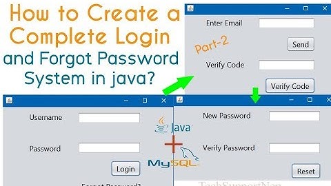 How to Create a Complete Login and Forgot Password System in java ? [Part-2][With Source Code]