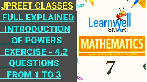 #class7 #viralvideo #learnwell #chapter4 #powers#exponents#notes exercise 4.2 question 1,2,3 #jpreet