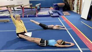 Gymnastics conditioning for stomach and back