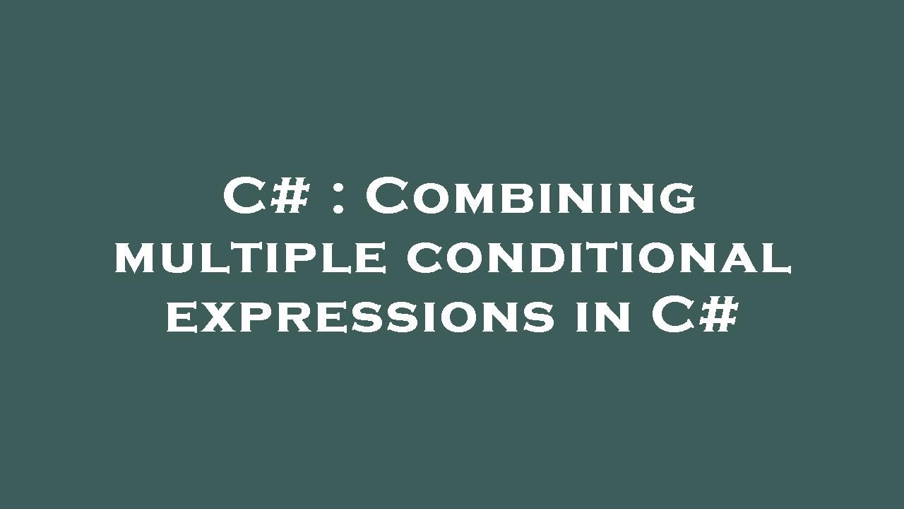 c# assignment in conditional expression