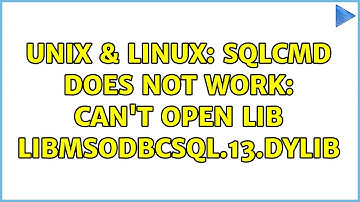 Unix & Linux: sqlcmd does not work: Can