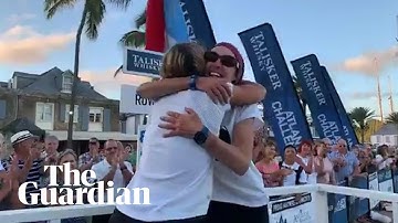Oldest woman to row across Atlantic Ocean arrives in Antigua after 86 days