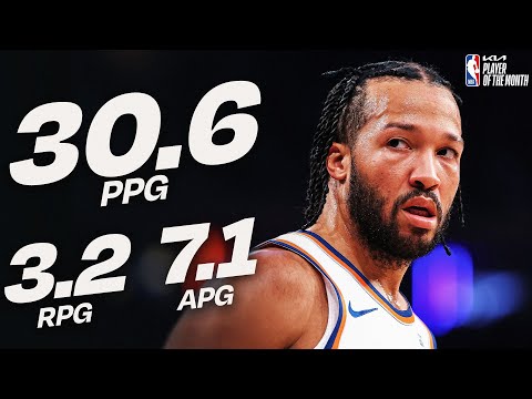 Jalen Brunson Named  @kia  Eastern Conference Player of the Month