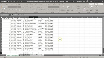 Excel Sum Average Count Min Max functions