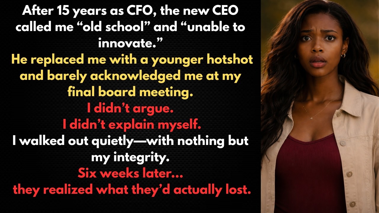 I Was Replaced as CFO for Being “Too Old School” — Six Weeks Later, They Panicked