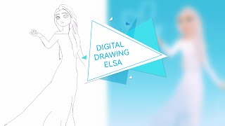 DRAW ELSA ON ELSA - DIGITAL DRAWING USING MEDIBANG #frozen #elsa screenshot 4