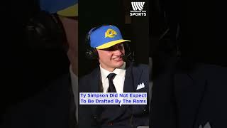 Ty Simpson WAS NOT Expecting The Los Angeles Rams To Draft Him At 13 In The NFL Draft #shorts
