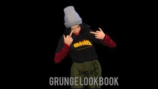 sims 4 grunge lookbook (cc links in description)