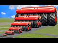 Big Small Wide Lightning Mcqueen Monster Truck Vs Trains Thomas BeamNG Drive 