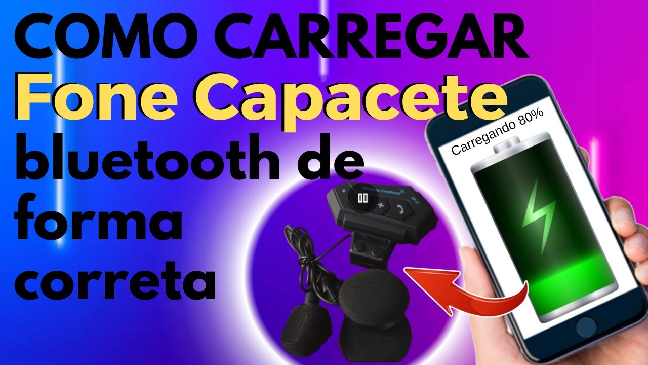 Fone De Capacete Bluetooth Como Carregar O Fone Capacete Bluetooth YouTube