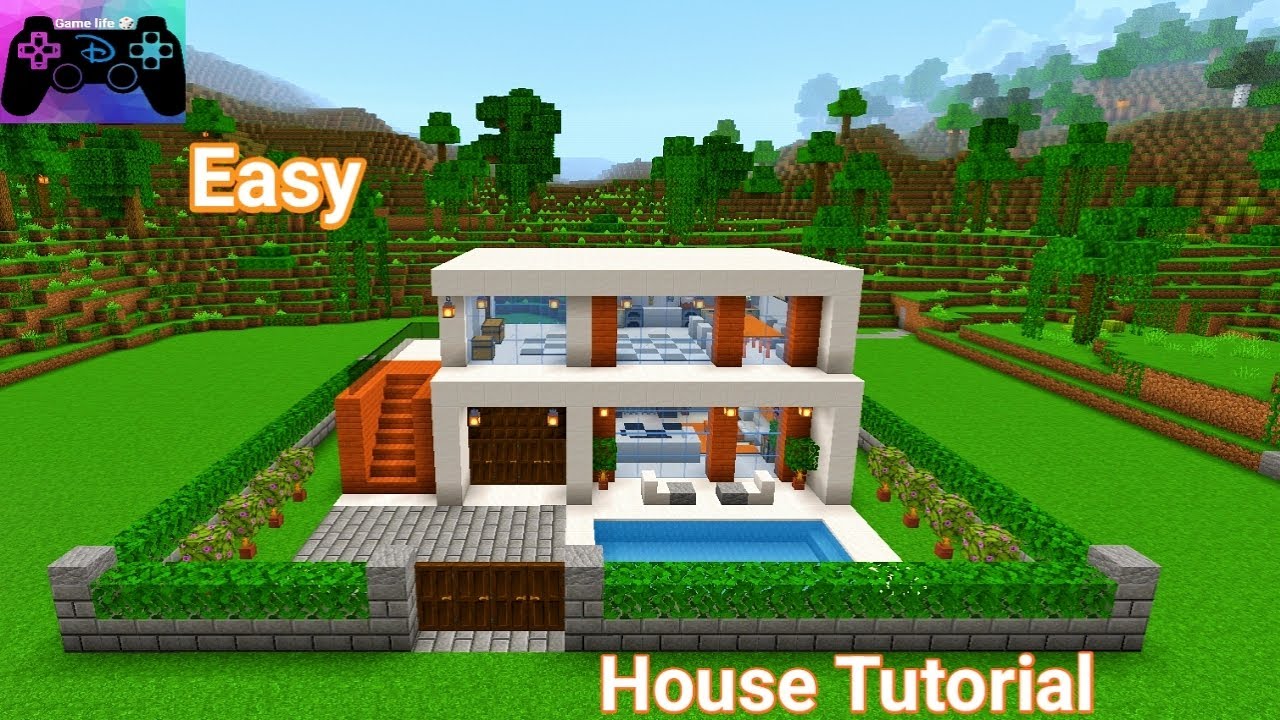 Minecraft house tutorial | how to build a Modern House | Minecraft ...