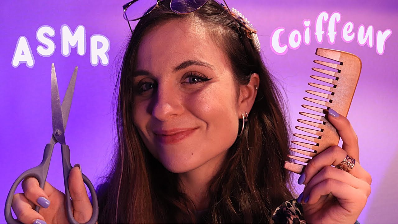 ASMR ROLEPLAY COIFFEUR ️🧴Shampoing, coupe, massage YouTube