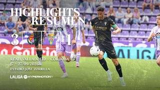 Valladolid vs Cordoba highlights (3-1) - Segunda División