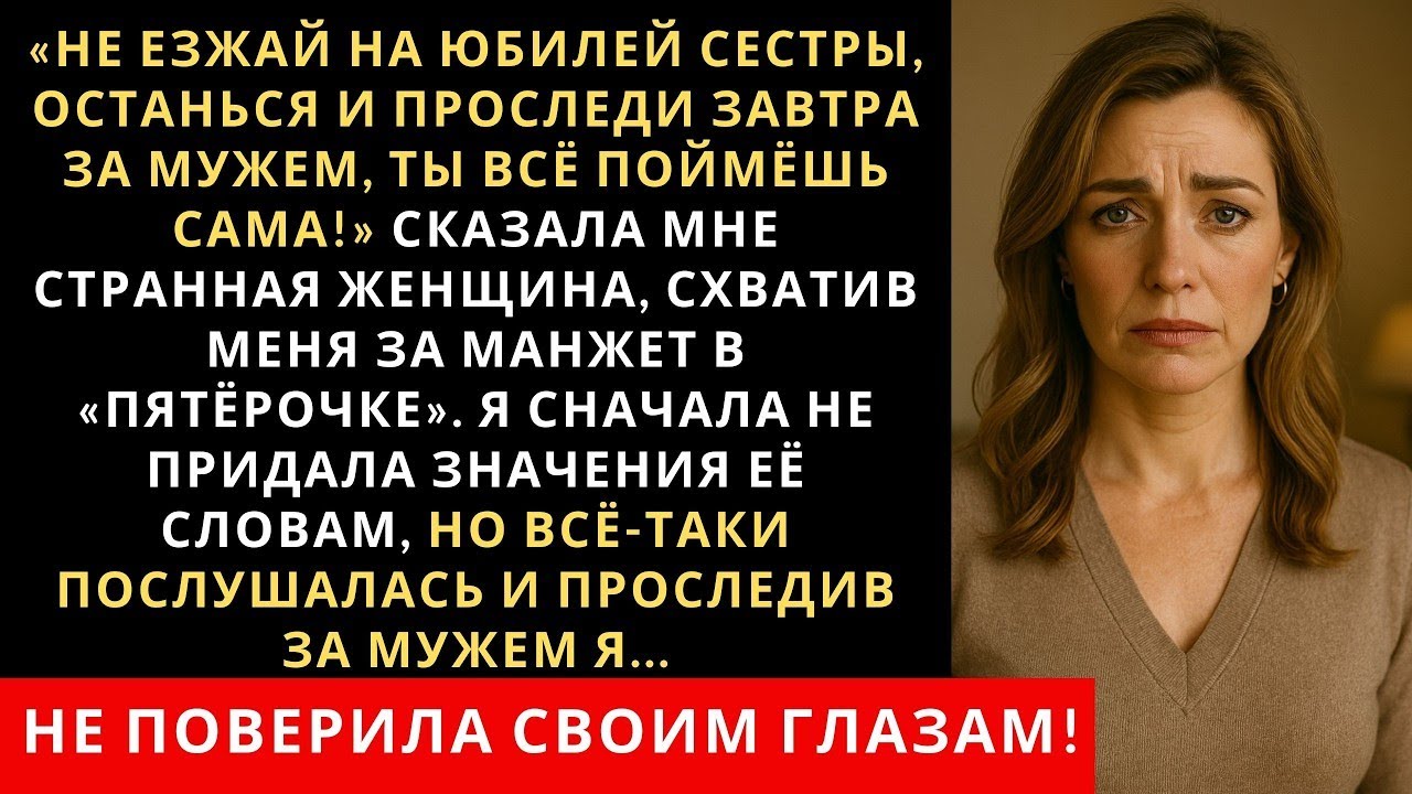 Не езжай на юбилей сестры, останься и поезжай завтра за мужем на работу, ты всё поймёшь сама!
