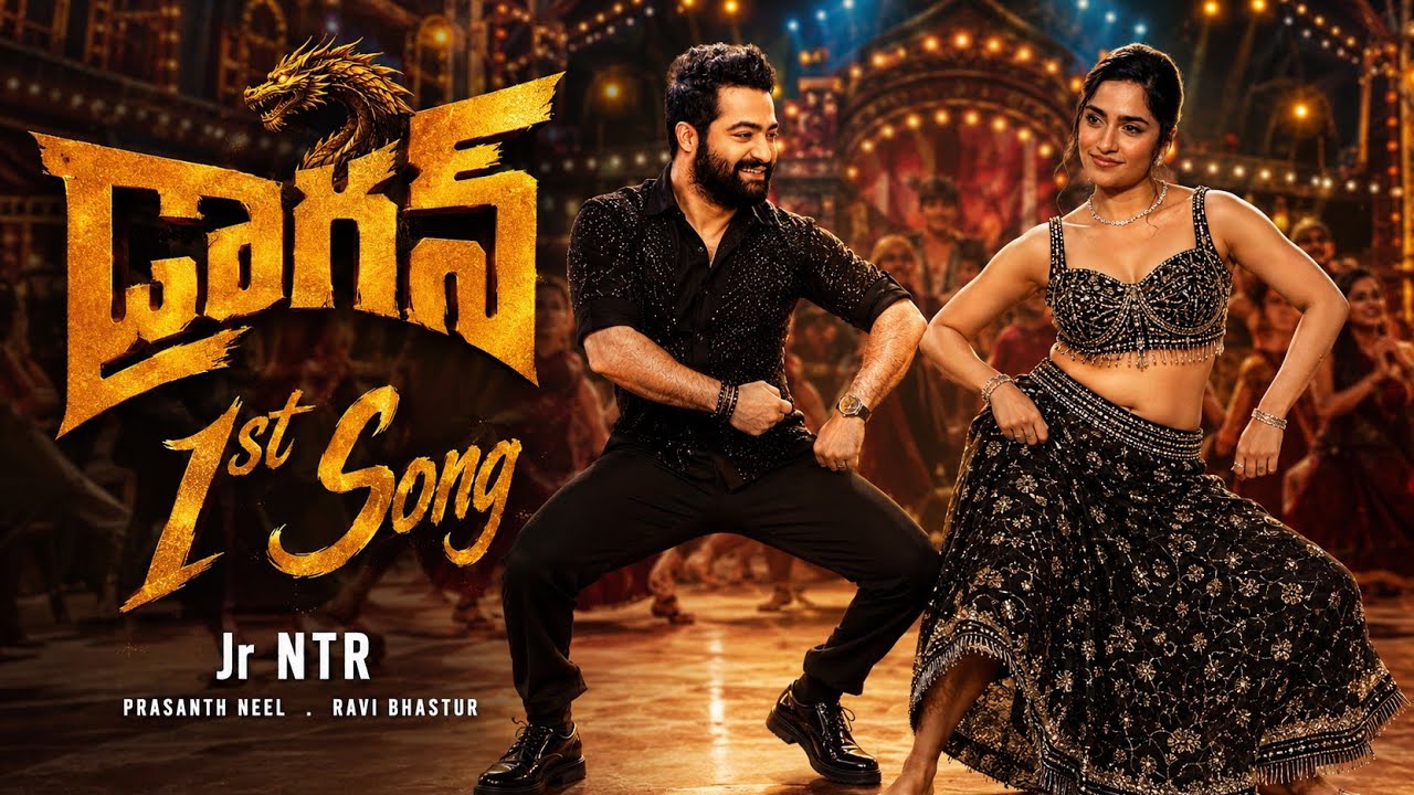 ⁣Dragon 1st Song Promo! Jr NTR! Rukmini Vasanth! PrasanthNeel! Ravi Bhastur!